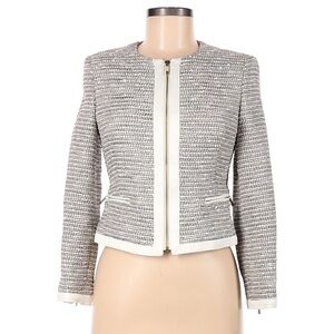 TED BAKER Preyaa Sparkle tweed boucle formal dressy suit jacket blazer work 2 S